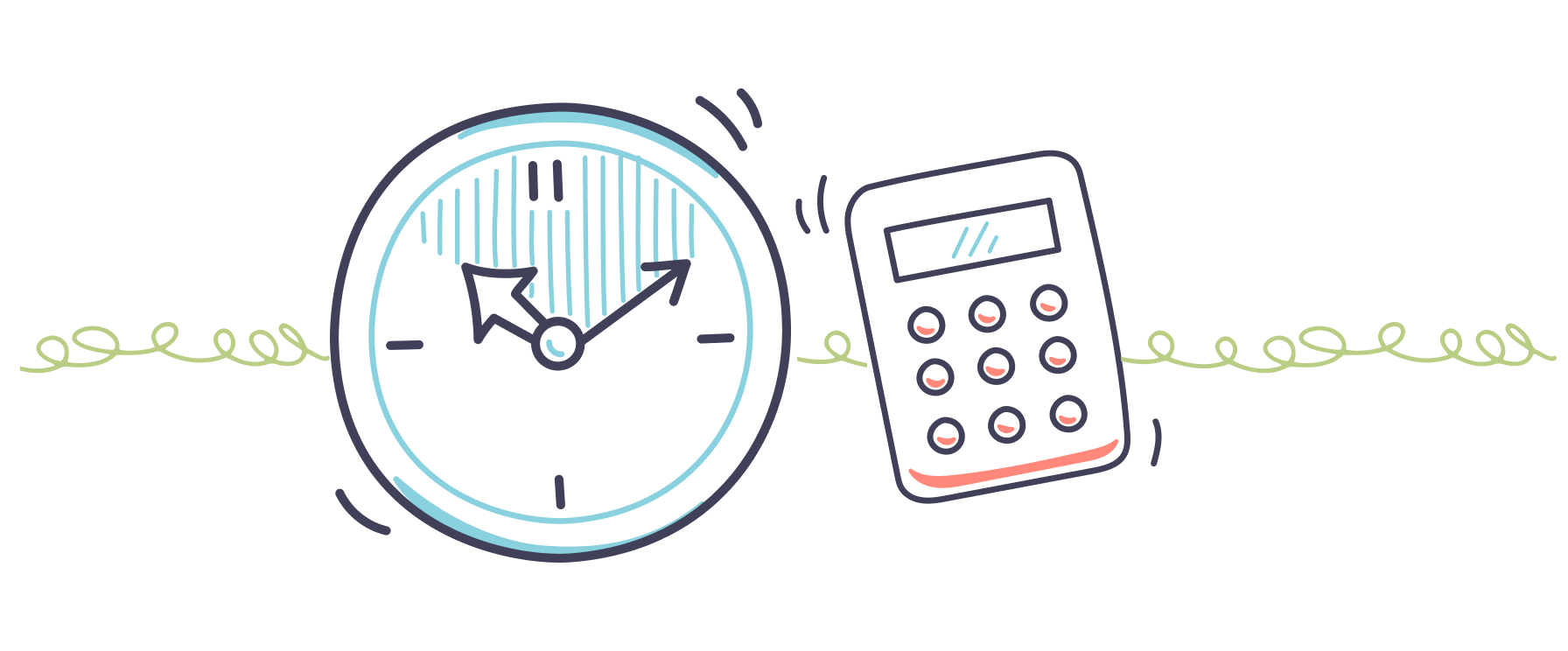 Illustration of a time duration calculator